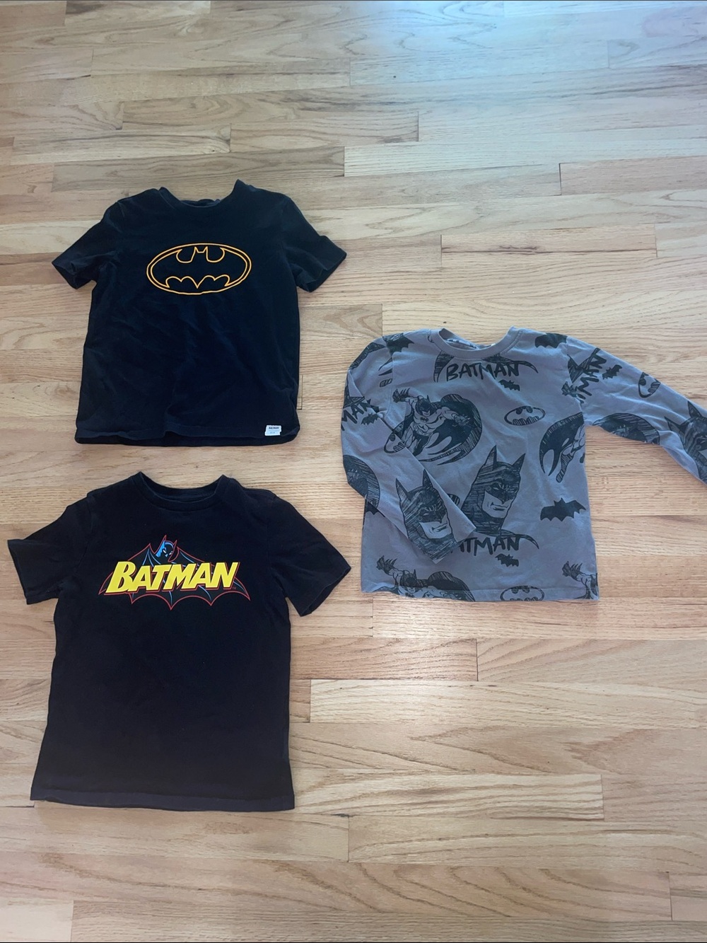 Bundle Batman Kids Short Sleeve & Long Sleeve Tees